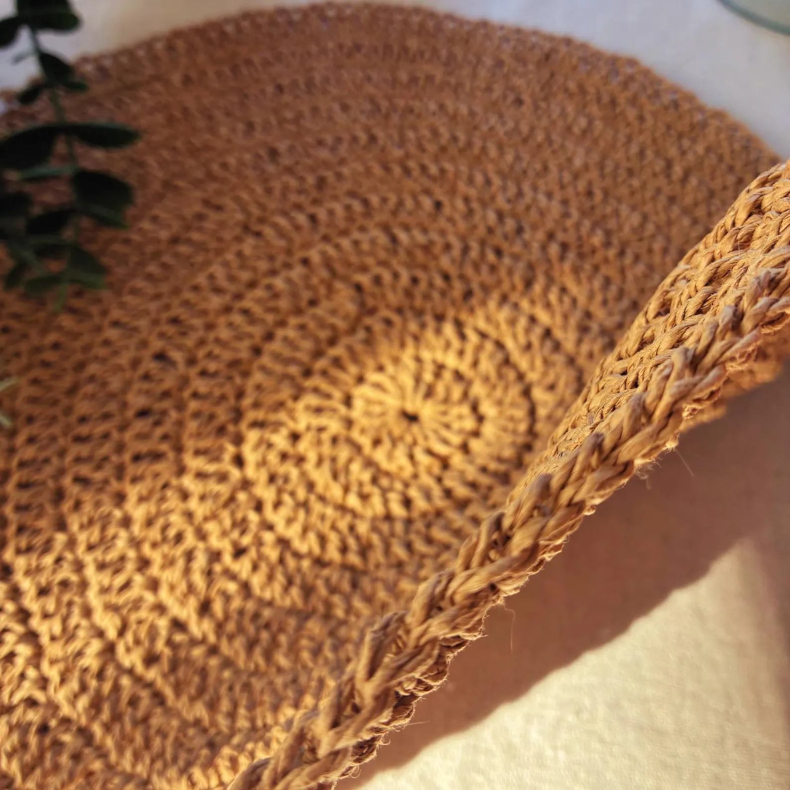 Hand Crocheted Paper Yarn Placemat