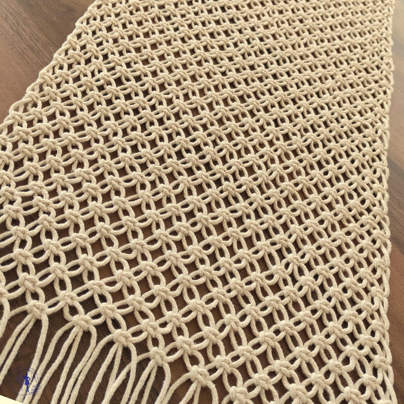 Handmade Cotton Macramé Boho Table Runner