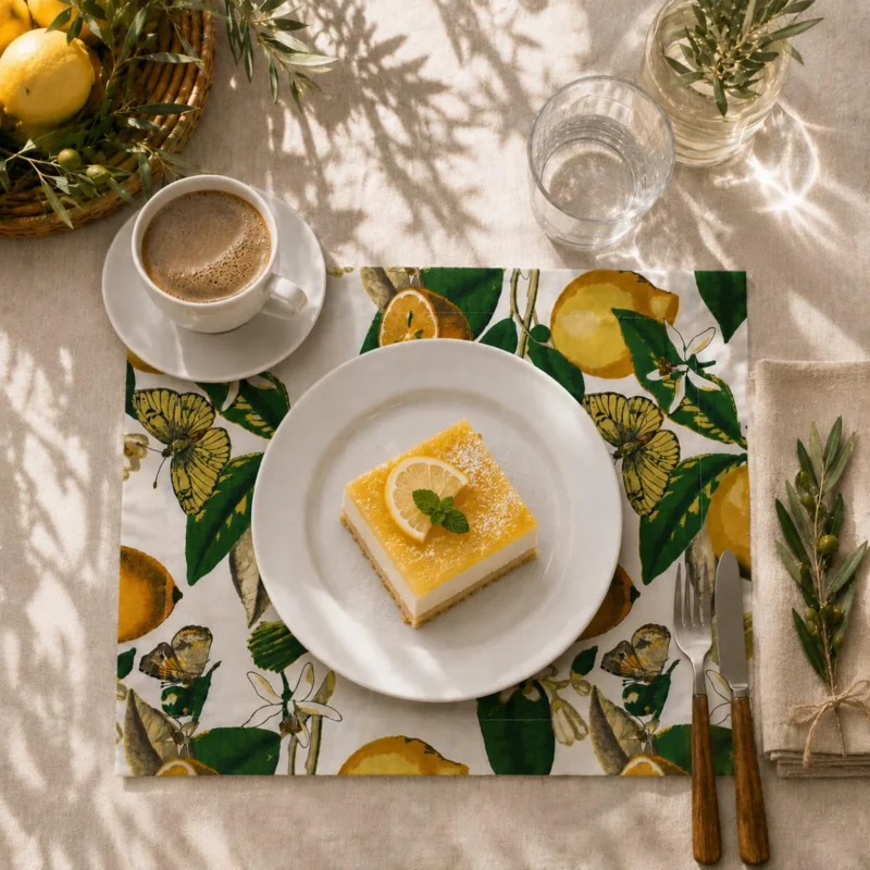 Mediterranean Garden Handmade Placemat Set