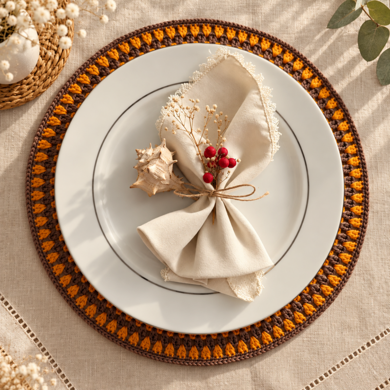 Handmade Round Table Mat