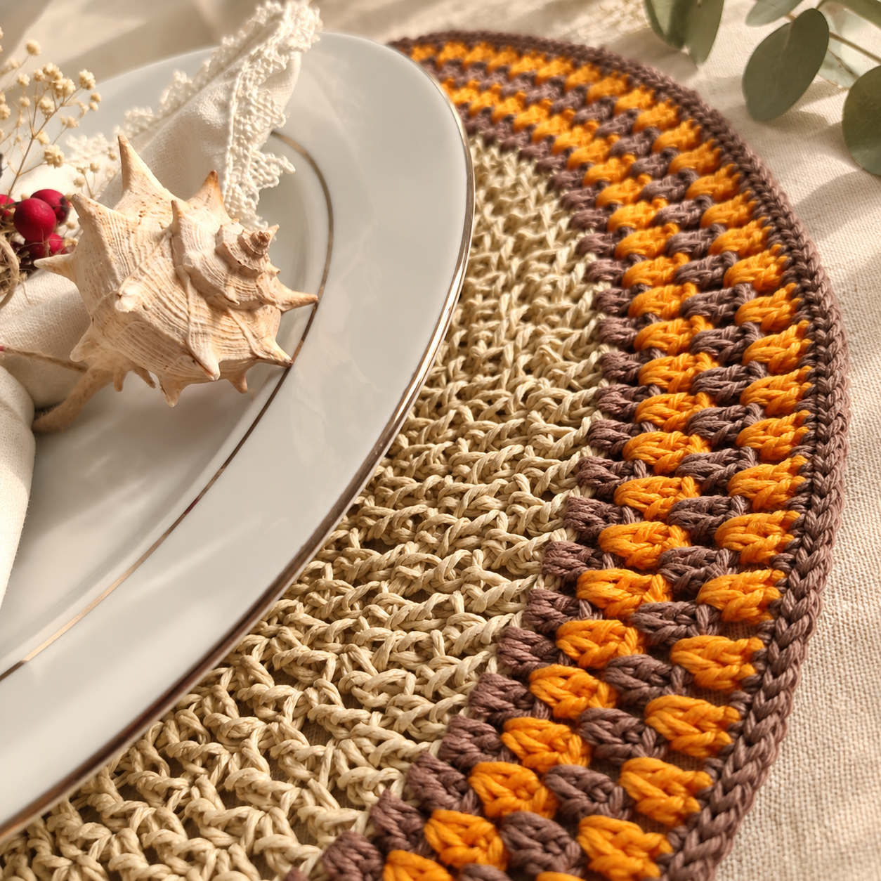 Handmade Round Table Mat