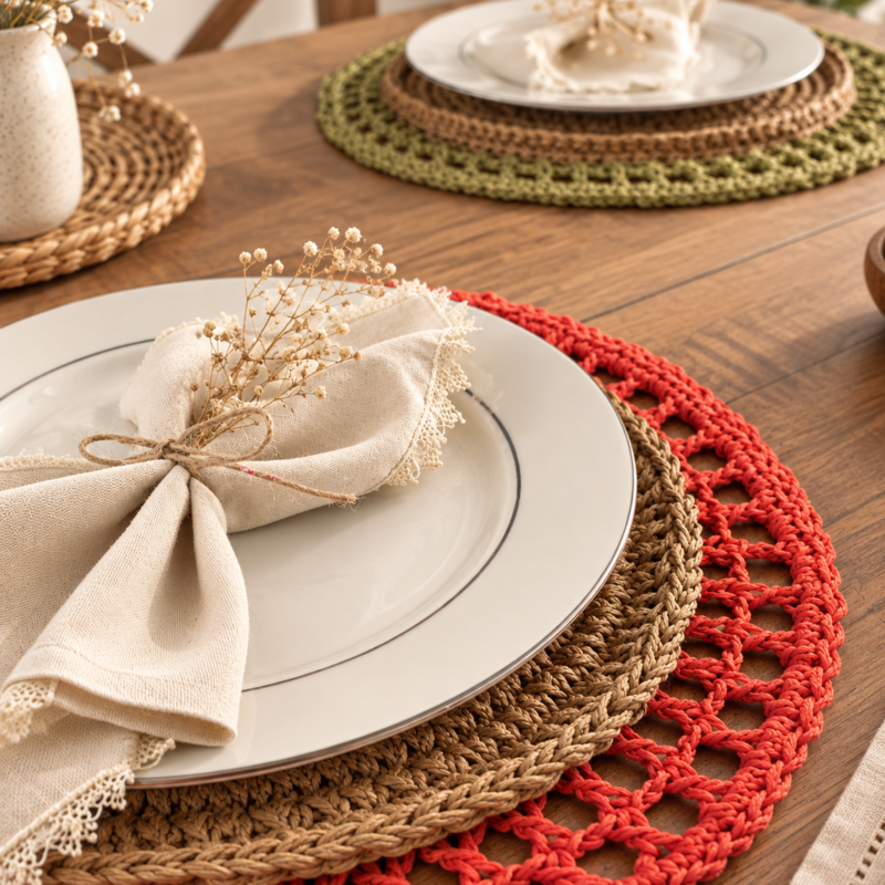 Handmade Round Table Mat