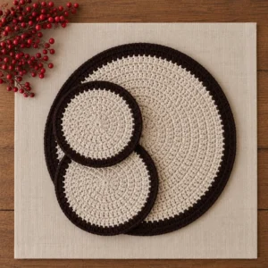 coastal-earth-crochet-placemat-coaster-set-x2 Coastal Earth Crochet Placemat & Coaster Set
