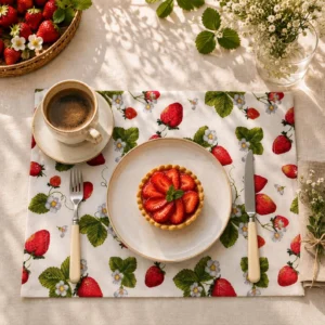 Mediterranean Garden Handmade Placemat Set